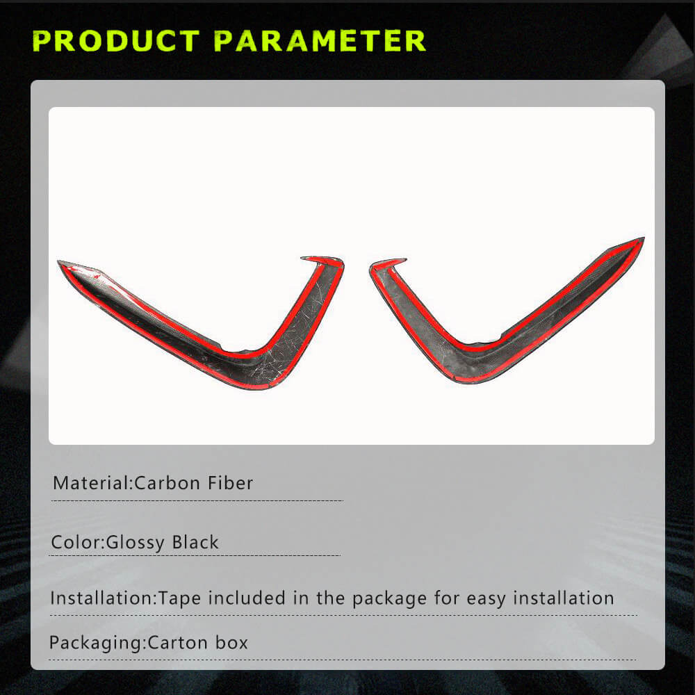 Fits for Audi S5 A5 Sline B9 Carbon Fiber Front Fog Lamps Covers Light Air Fender Vents