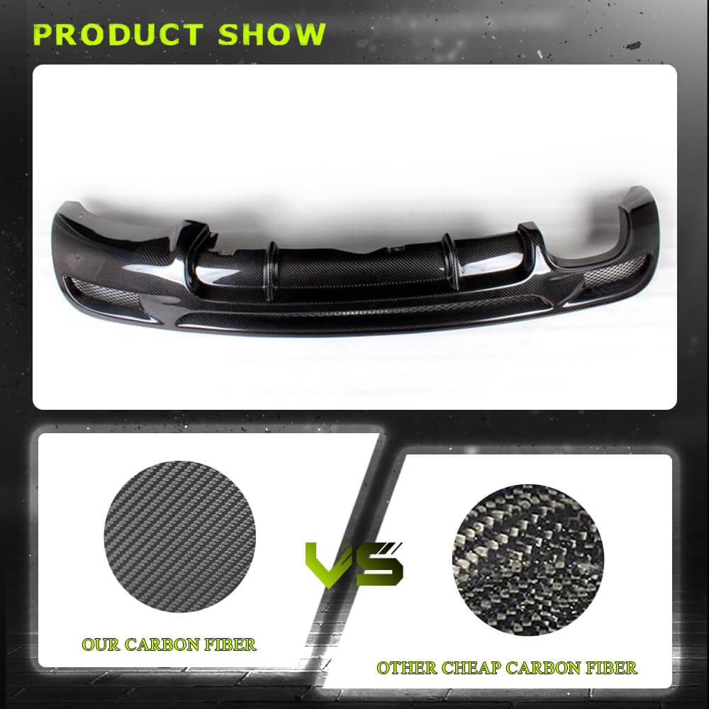 Fits for BMW 1 Series E82 E88 M Sport Carbon Fiber Rear Bumper Diffuser Valance Lip | 120i 125i 130i 135i M-tech