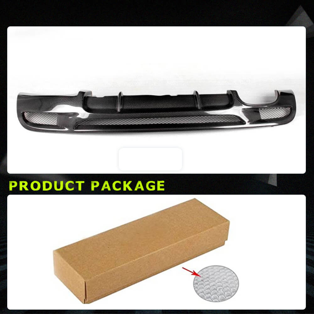 Fits for BMW 1 Series E82 E88 M Sport Carbon Fiber Rear Bumper Diffuser Valance Lip | 120i 125i 130i 135i M-tech
