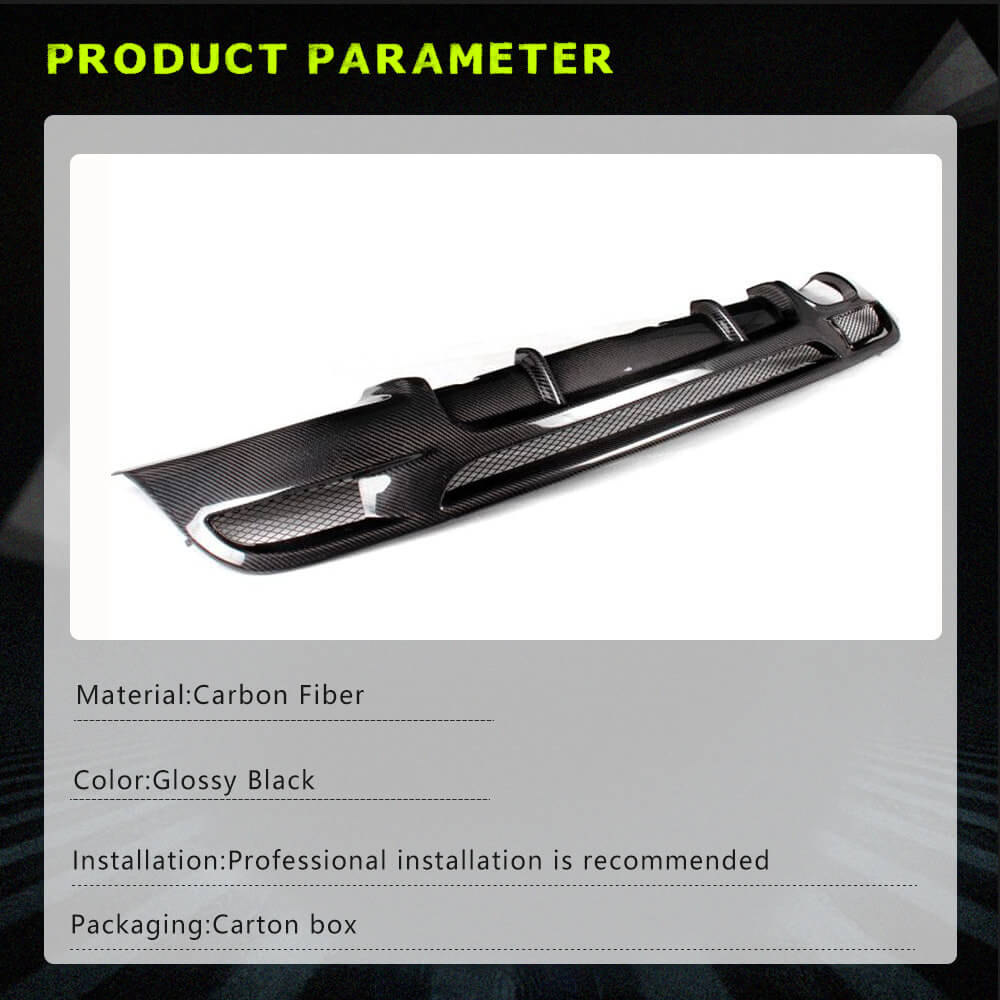 Fits for BMW 1 Series E82 E88 M Sport Carbon Fiber Rear Bumper Diffuser Valance Lip | 120i 125i 130i 135i M-tech