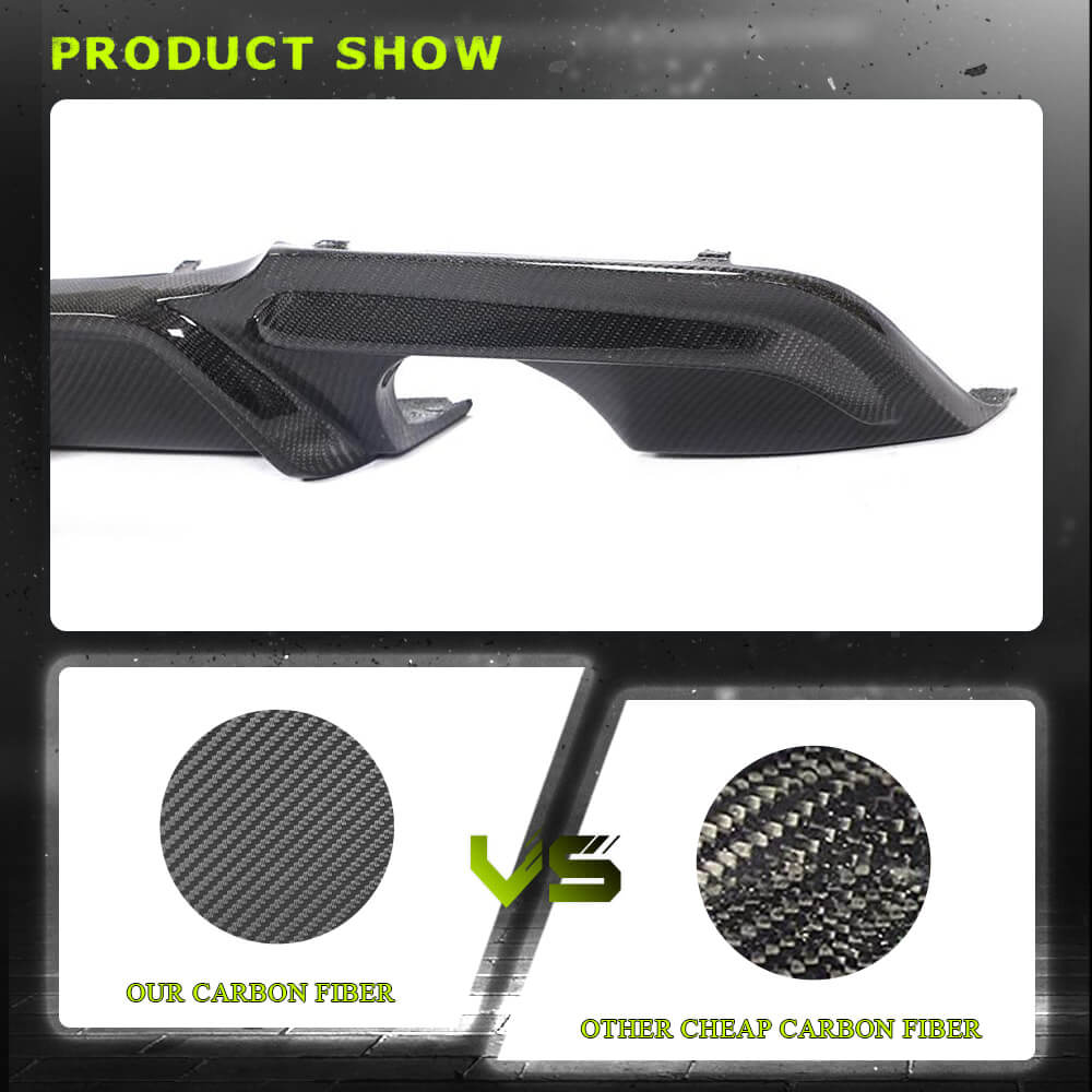 Fits for BMW 3 Series E90 325i 335i M Sport 05-12 Carbon Fiber Rear Bumper Diffuser Valance Lip