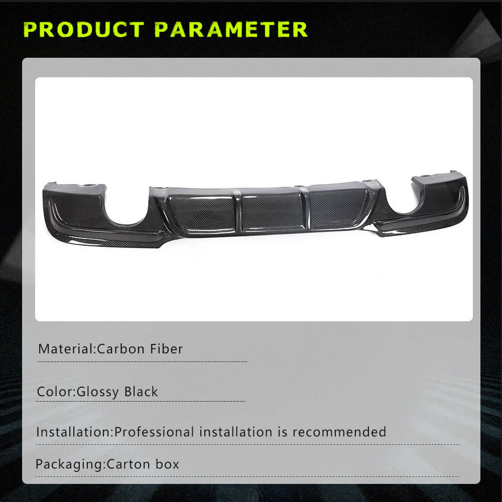 Fits for BMW 3 Series E90 325i 335i M Sport 05-12 Carbon Fiber Rear Bumper Diffuser Valance Lip