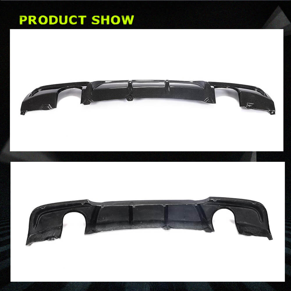 Fits for BMW 3 Series E90 325i 335i M Sport 05-12 Carbon Fiber Rear Bumper Diffuser Valance Lip