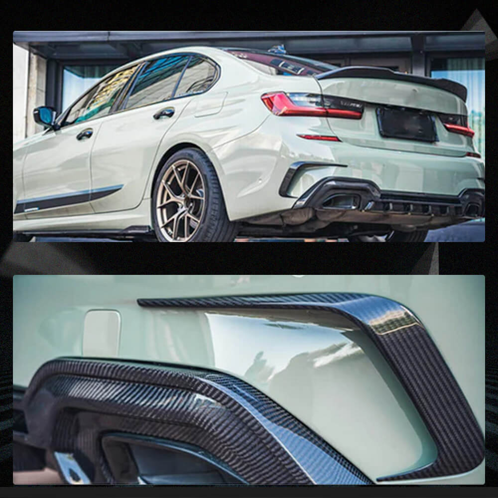 Fits for BMW 3 Series G20 Carbon Fiber Rear Bumper Air Fender Vent Fins | 320i 330i 330e M Sport M340i
