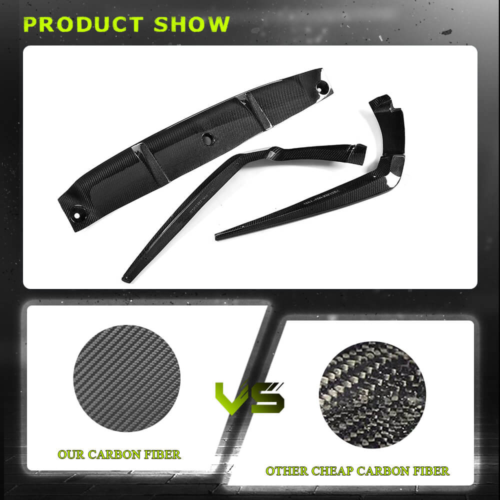 Fits for BMW 5 Series G30 Pre-LCI Carbon Fiber Rear Bumper Diffuser Valance Lip| 520i 530i 530e 540i M Sport M550i