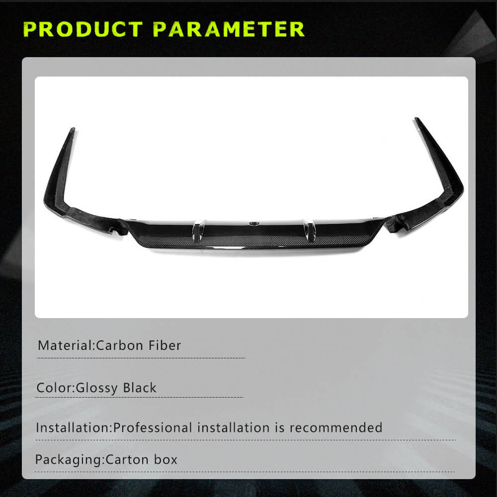 Fits for BMW 5 Series G30 Pre-LCI Carbon Fiber Rear Bumper Diffuser Valance Lip| 520i 530i 530e 540i M Sport M550i
