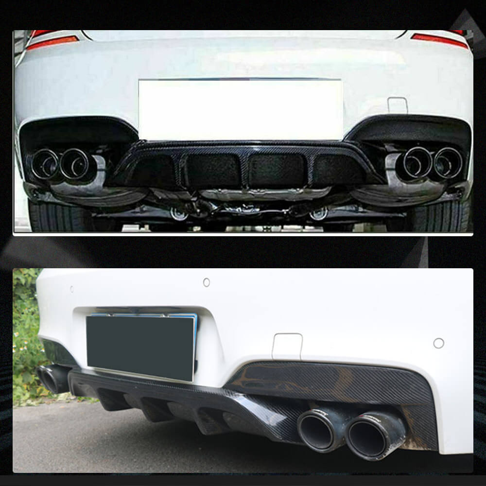 Fits for BMW 6 Series F06 F12 F13 640i 650i M Sport M6 13-18 Carbon Fiber Rear Bumper Diffuser Valance Lip