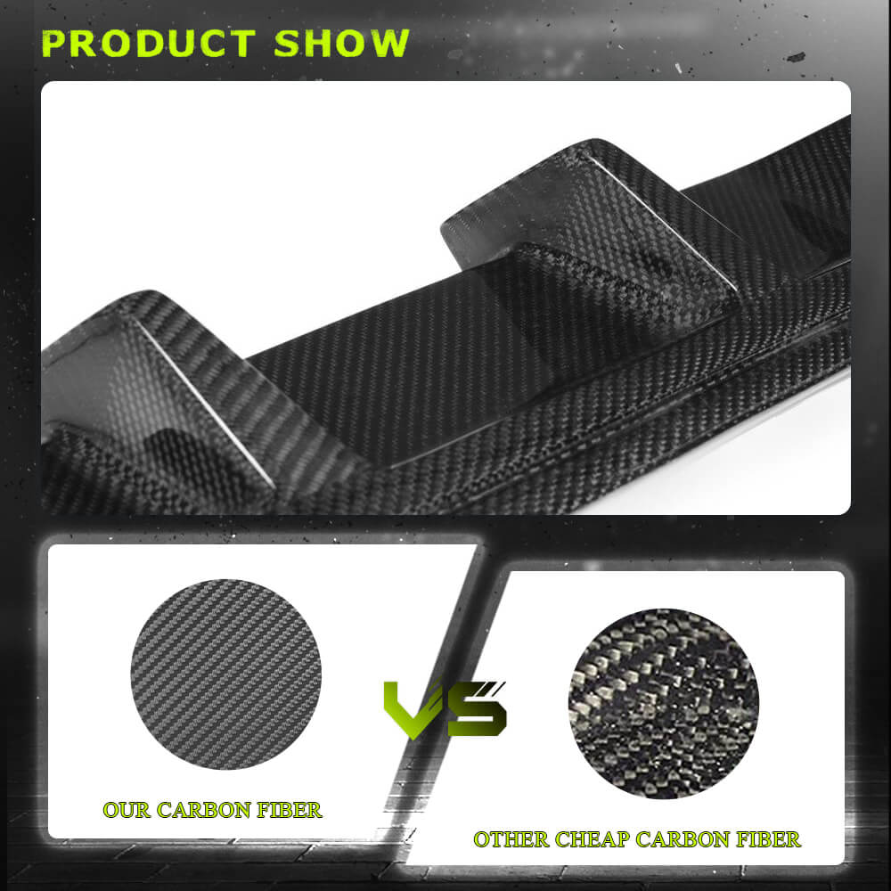 Fits for BMW 6 Series F06 F12 F13 640i 650i M Sport M6 13-18 Carbon Fiber Rear Bumper Diffuser Valance Lip