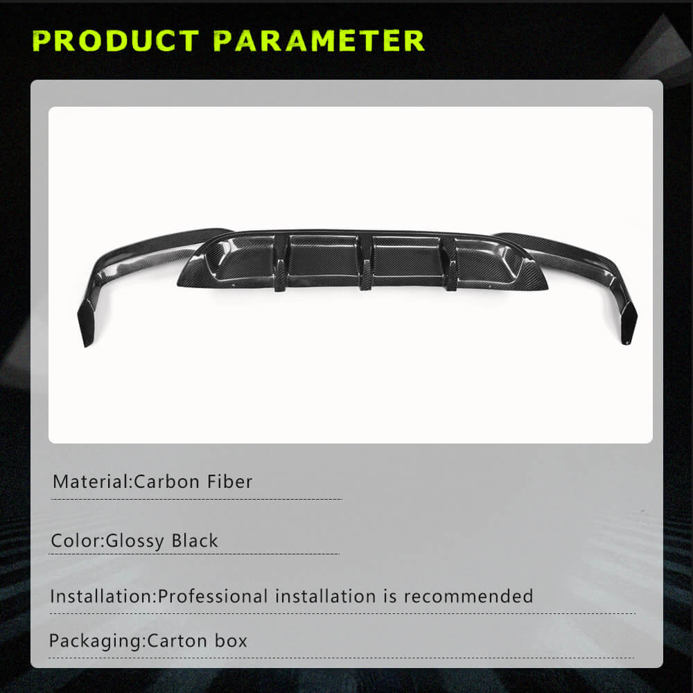 Fits for BMW 6 Series F06 F12 F13 640i 650i M Sport M6 13-18 Carbon Fiber Rear Bumper Diffuser Valance Lip