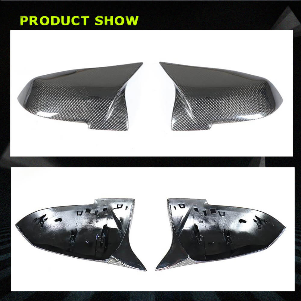 Fits for BMW F20 F22 F30 F34 F32 F33 F36 X1 E84 F87 M2 Carbon Fiber Replacement Side Rearview Mirror Cover Caps 2pcs