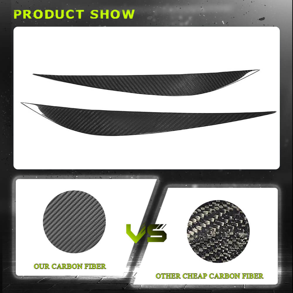 Fits for BMW F32 F33 F36 F80 M3 F82 F83 M4 Carbon Fiber Headlight Eyebrows Lamp Eyelids