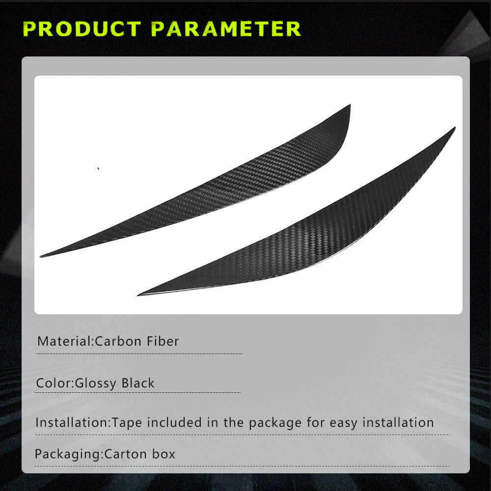 Fits for BMW F32 F33 F36 F80 M3 F82 F83 M4 Carbon Fiber Headlight Eyebrows Lamp Eyelids