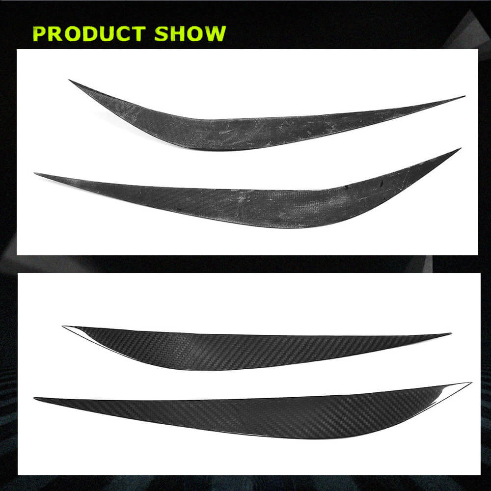 Fits for BMW F32 F33 F36 F80 M3 F82 F83 M4 Carbon Fiber Headlight Eyebrows Lamp Eyelids