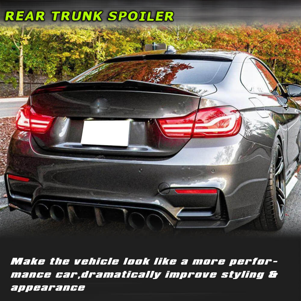 Fits for BMW F82 M4 Coupe Carbon Fiber Rear Trunk Boot Spoiler Wing Lip Factory Outlet