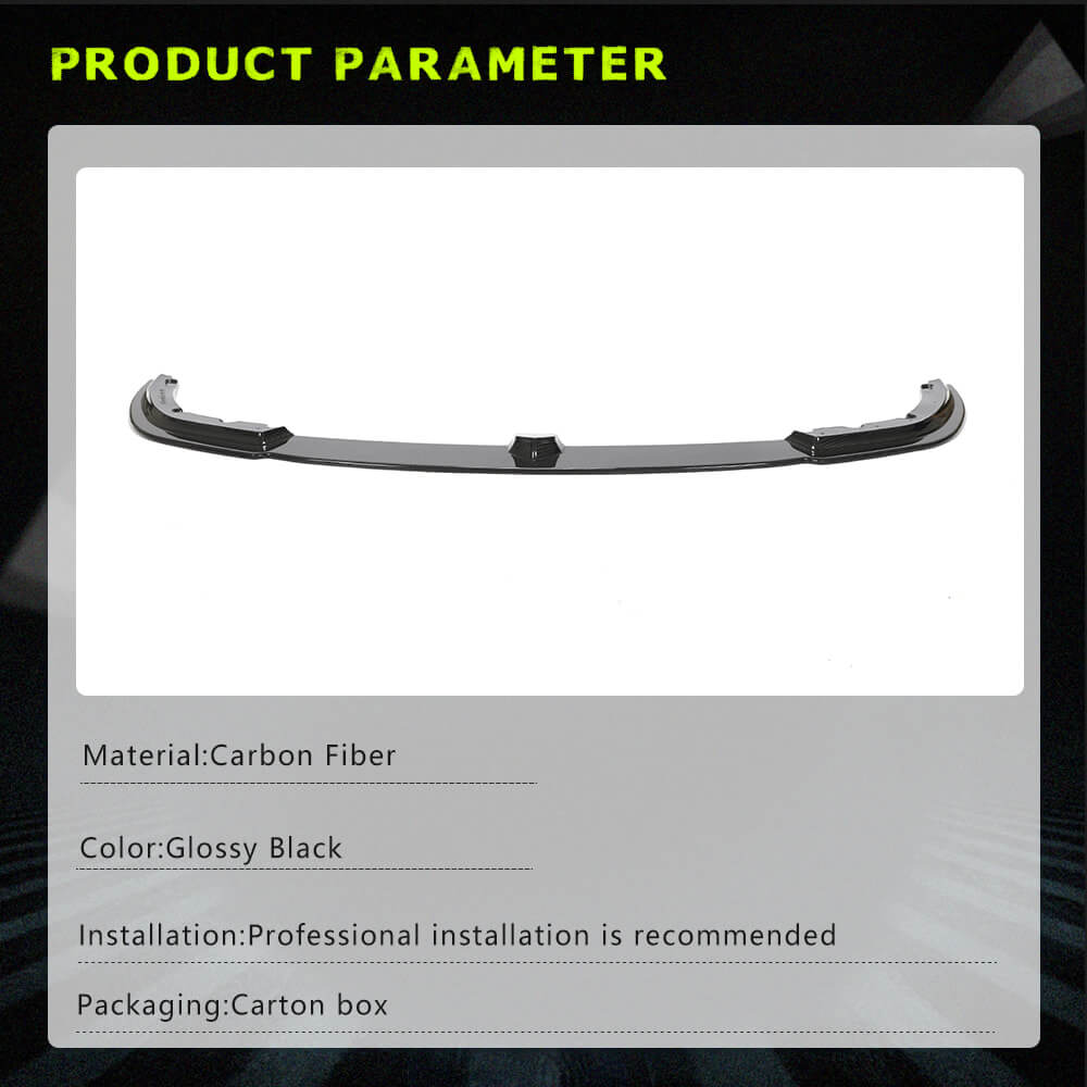 Fits for BMW 8 Series M8 F91 F92 F93 19-22 Dry Carbon Fiber Front Bumper Lip Spoiler Wide Body Kit