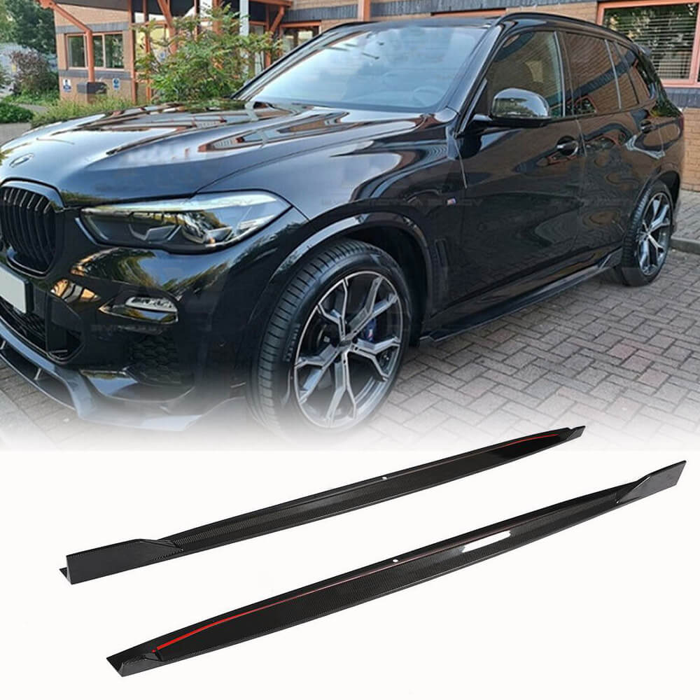 Fits for BMW X5 G05 xDrive40i xDrive50i M Sport M50d Carbon Fiber Side Skirts Rocker Panels Extension Lip Factory Outlet