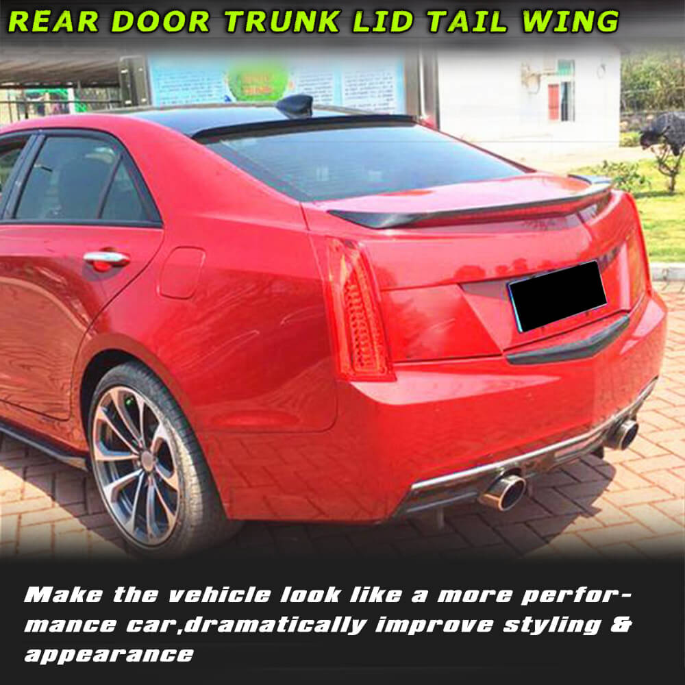Fits for Cadillac ATS 14-19 Carbon Fiber Rear Door Trunk Lid Tail Wing Trim Factory Outlet