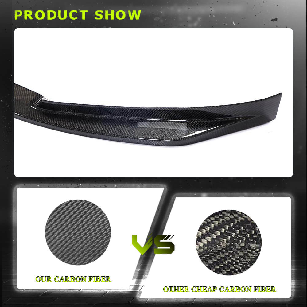 Fits for Cadillac ATS 15-17 Carbon Fiber Front Bumper Lip Factory Outlet