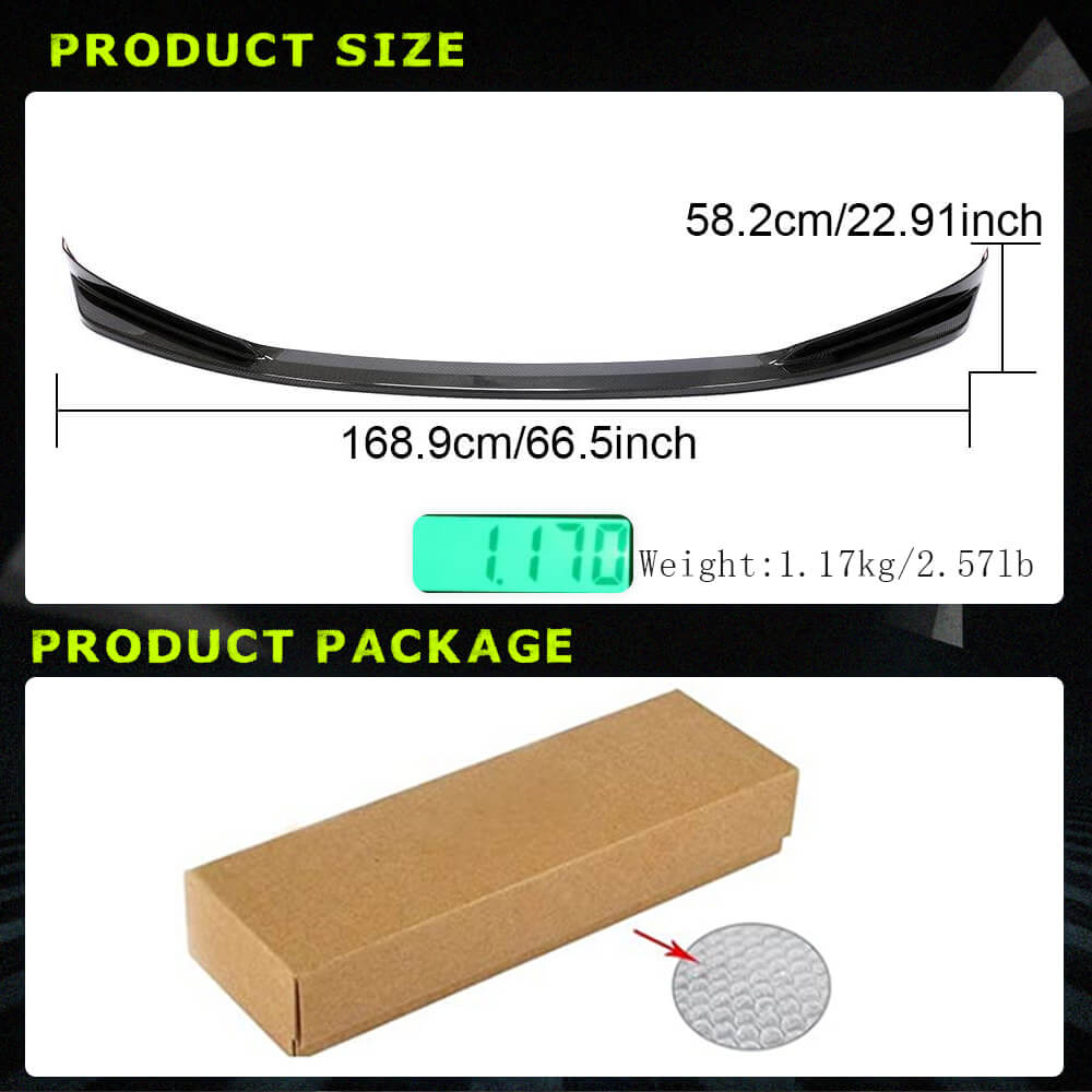 Fits for Cadillac ATS 15-17 Carbon Fiber Front Bumper Lip Factory Outlet