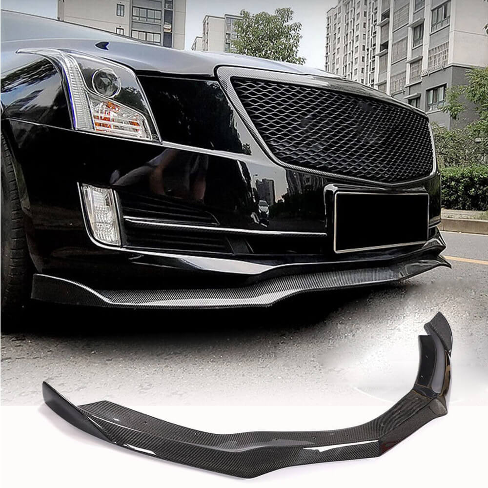 Fits for Cadillac ATS Base 14-19 Carbon Fiber Front Bumper Lip Factory Outlet