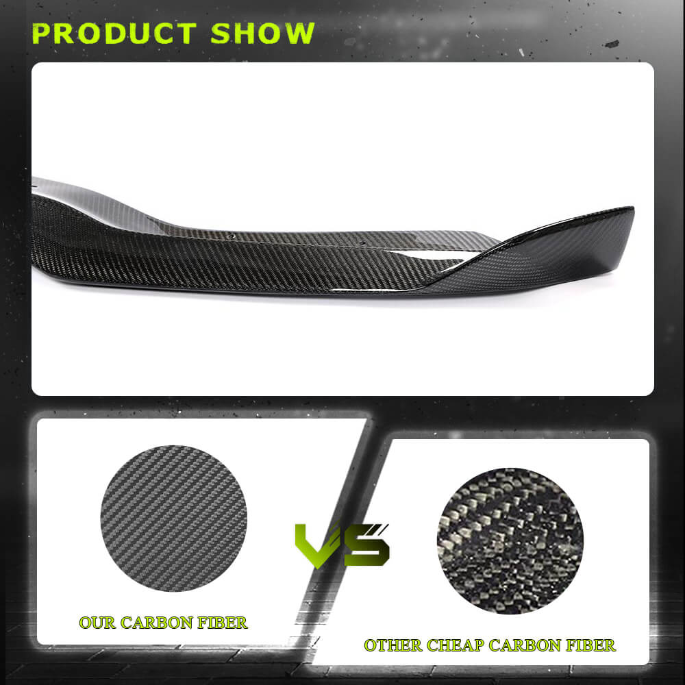 Fits for Cadillac ATS Base 14-19 Carbon Fiber Front Bumper Lip Factory Outlet