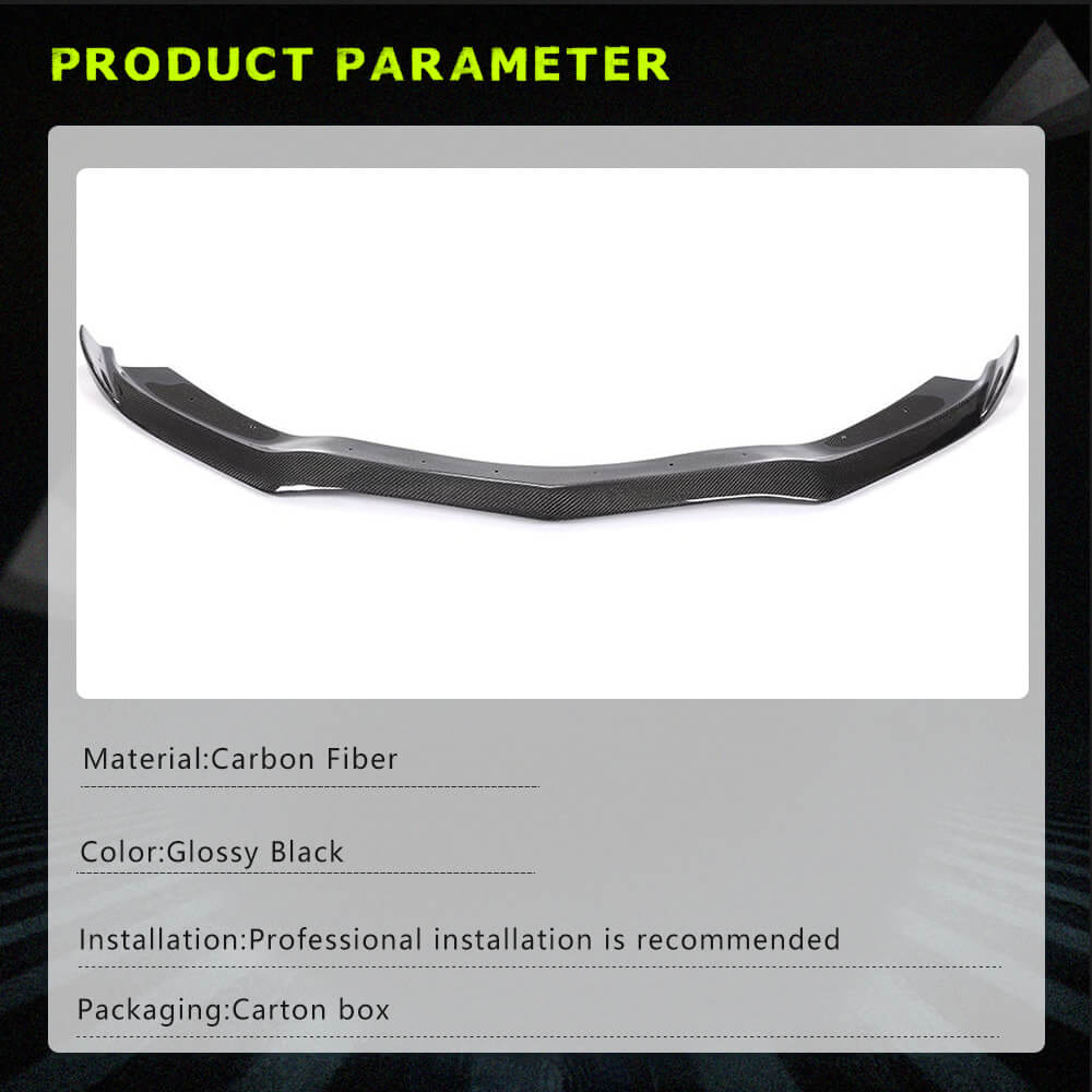 Fits for Cadillac ATS Base 14-19 Carbon Fiber Front Bumper Lip Factory Outlet