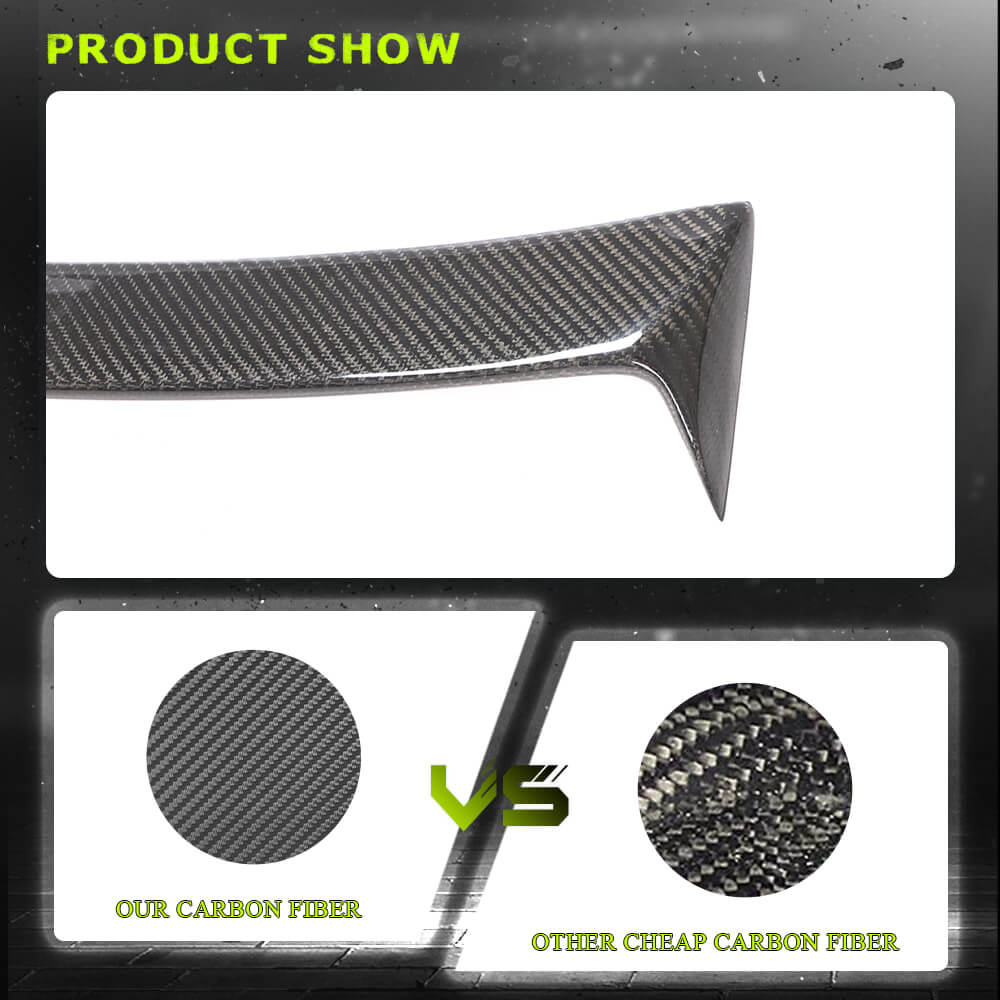 Fits for Cadillac ATS Sedan 13-19 Carbon Fiber Rear Roof Spoiler Wing Lip Factory Outlet