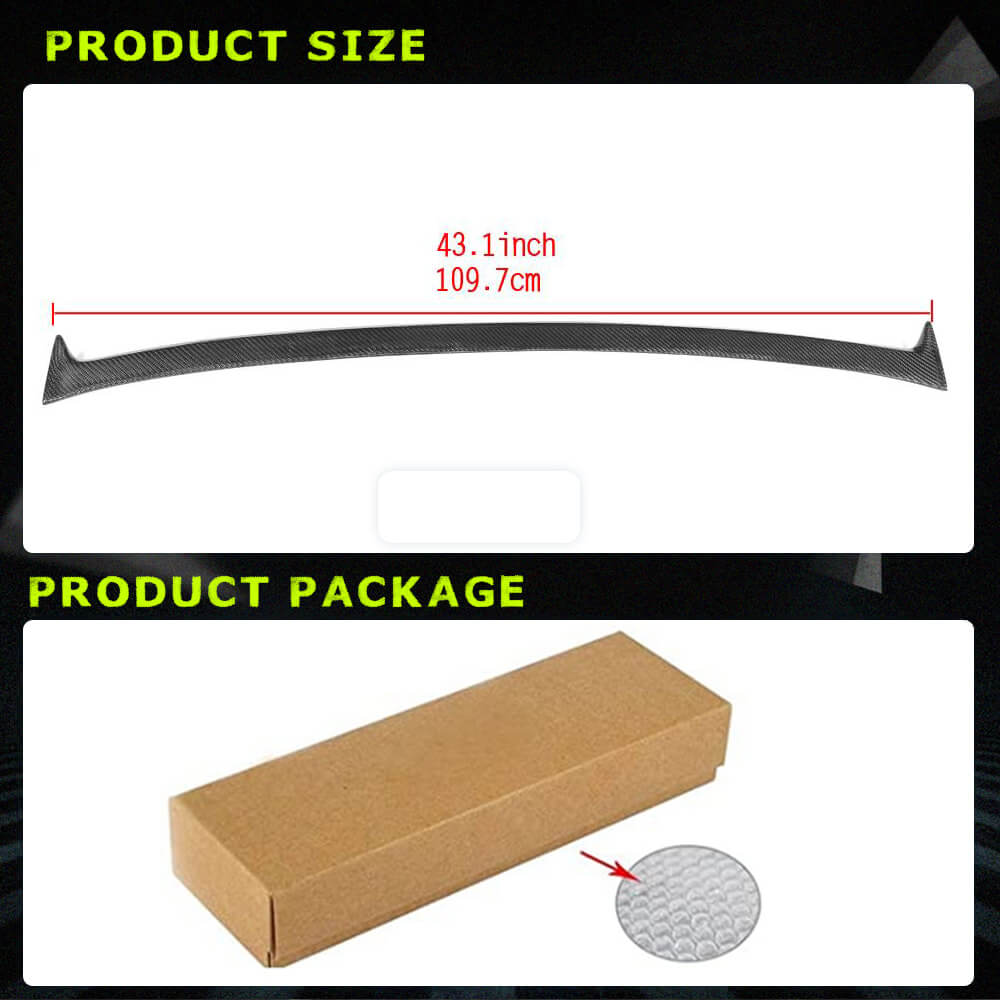 Fits for Cadillac ATS Sedan 13-19 Carbon Fiber Rear Roof Spoiler Wing Lip Factory Outlet