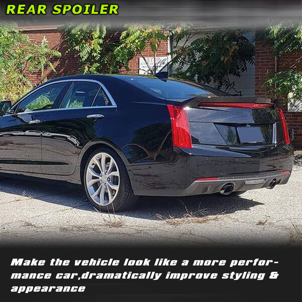 Fits for Cadillac ATS Sedan 13-19 Carbon Fiber Rear Trunk Boot Spoiler Wing Lip Factory Outlet