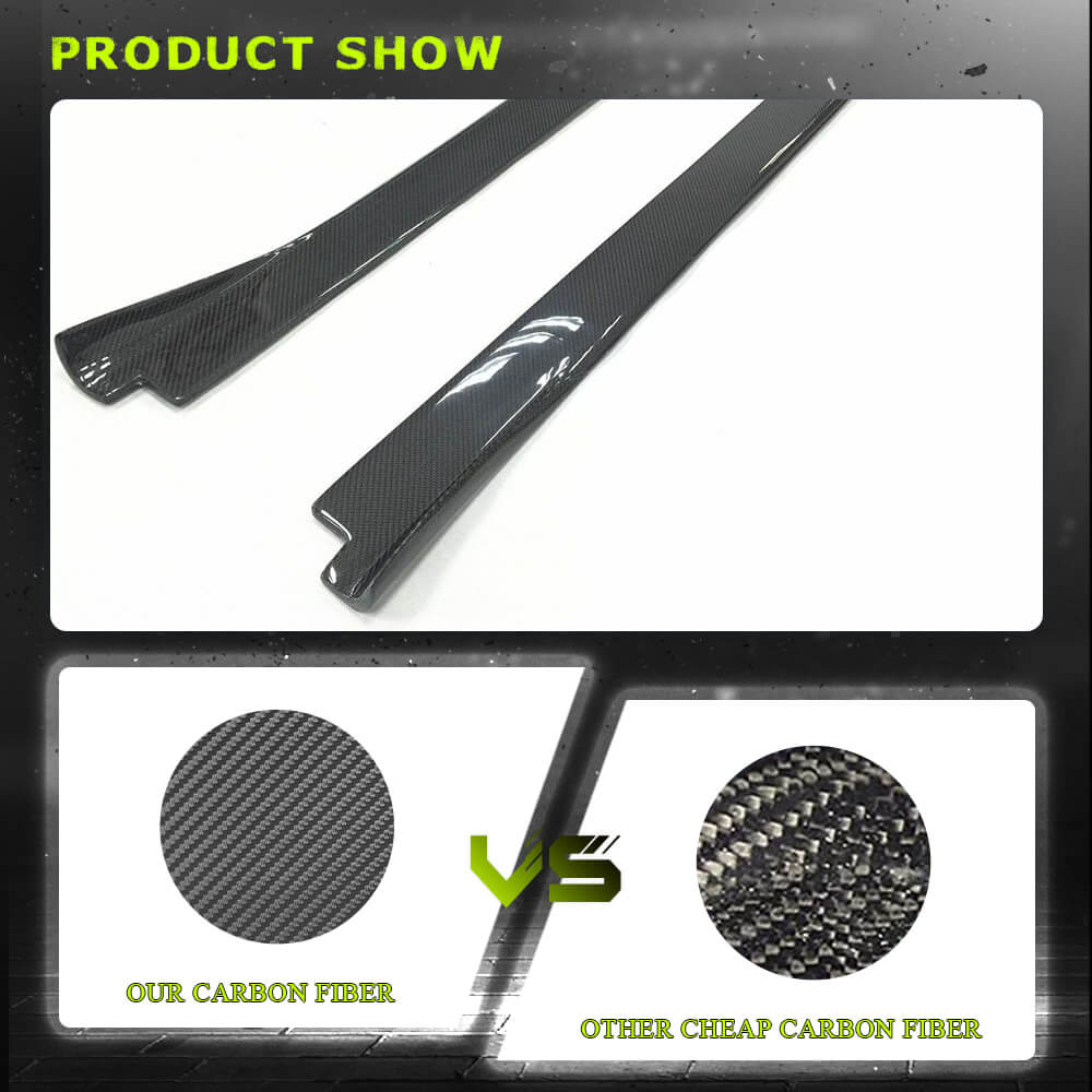 Fits for Cadillac ATS Sedan Carbon Fiber Side Skirts Extension Factory Outlet