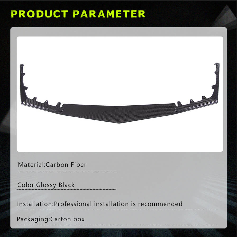 Fits for Cadillac CTS-V 09-15 Carbon Fiber Front Bumper Lip Factory Outlet