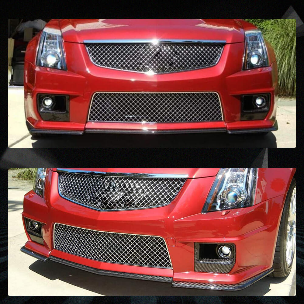 Fits for Cadillac CTS-V Coupe 09-15 Carbon Fiber Front Bumper Lip Factory Outlet