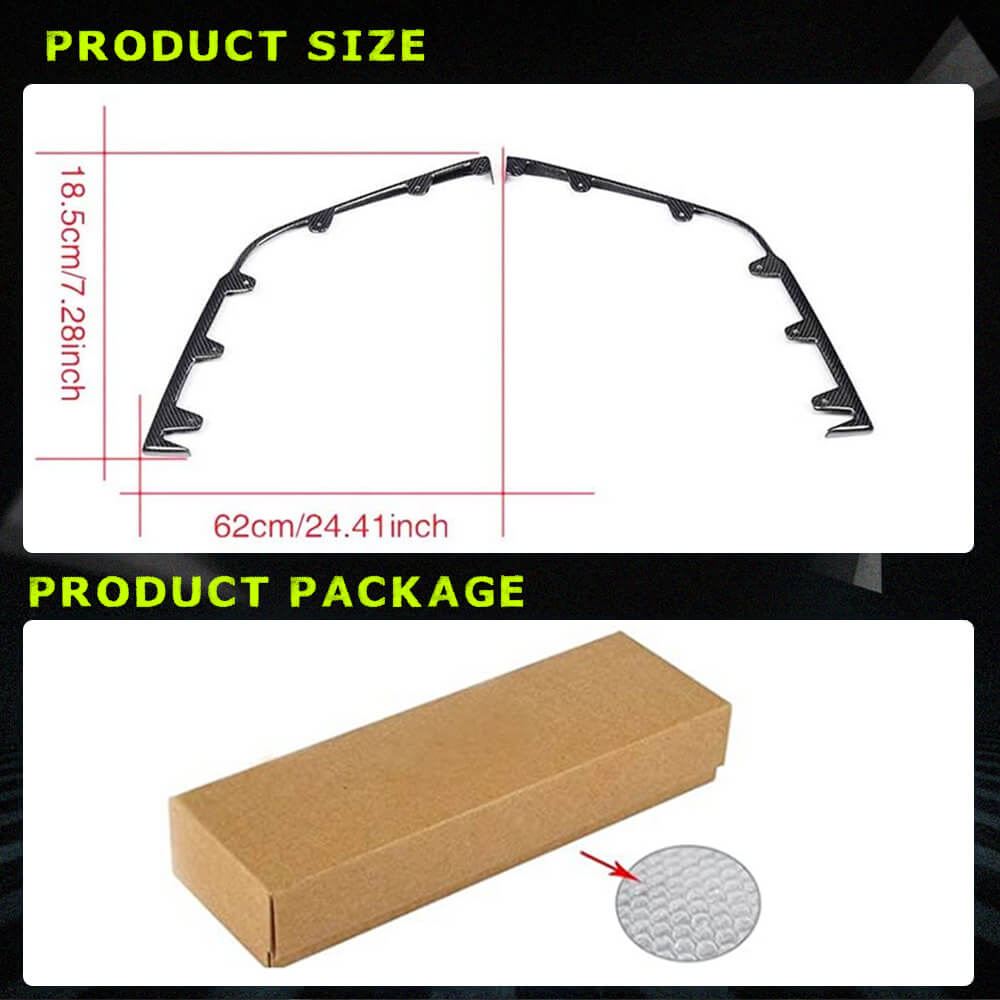 Fits for Cadillac CTS-V Coupe 09-15 Carbon Fiber Front Bumper Lip Splitter Vents Fins Factory Outlet