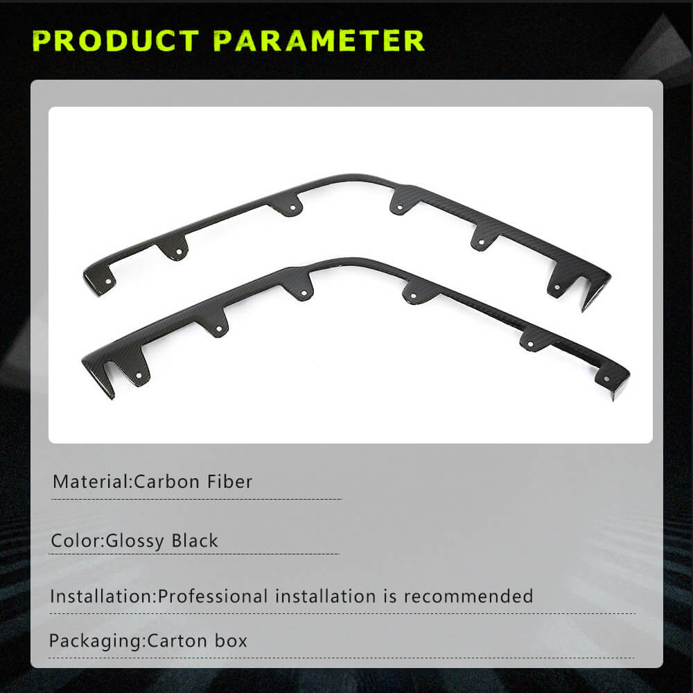 Fits for Cadillac CTS-V Coupe 09-15 Carbon Fiber Front Bumper Lip Splitter Vents Fins Factory Outlet