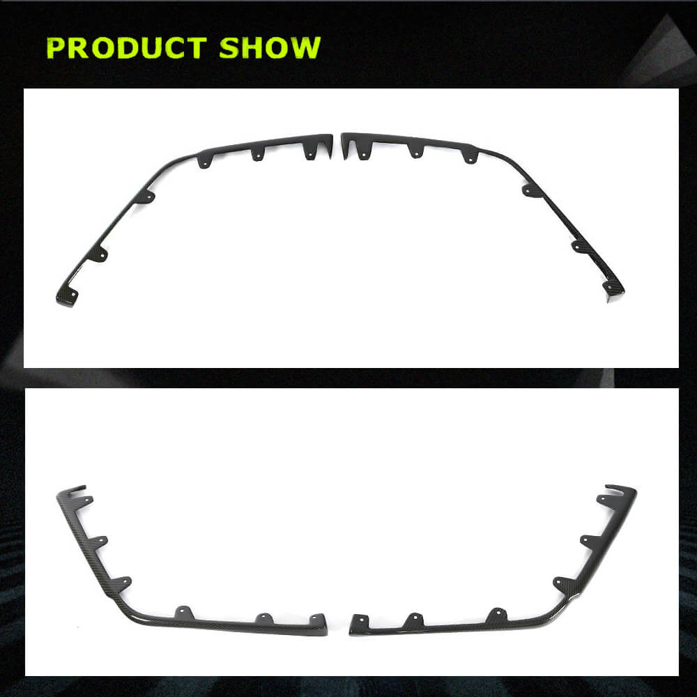 Fits for Cadillac CTS-V Coupe 09-15 Carbon Fiber Front Bumper Lip Splitter Vents Fins Factory Outlet