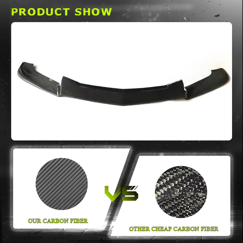 Fits for Cadillac CTS-V Sedan 16-19 Carbon Fiber Front Bumper Lip Chin Spoiler Splitter Factory Outlet