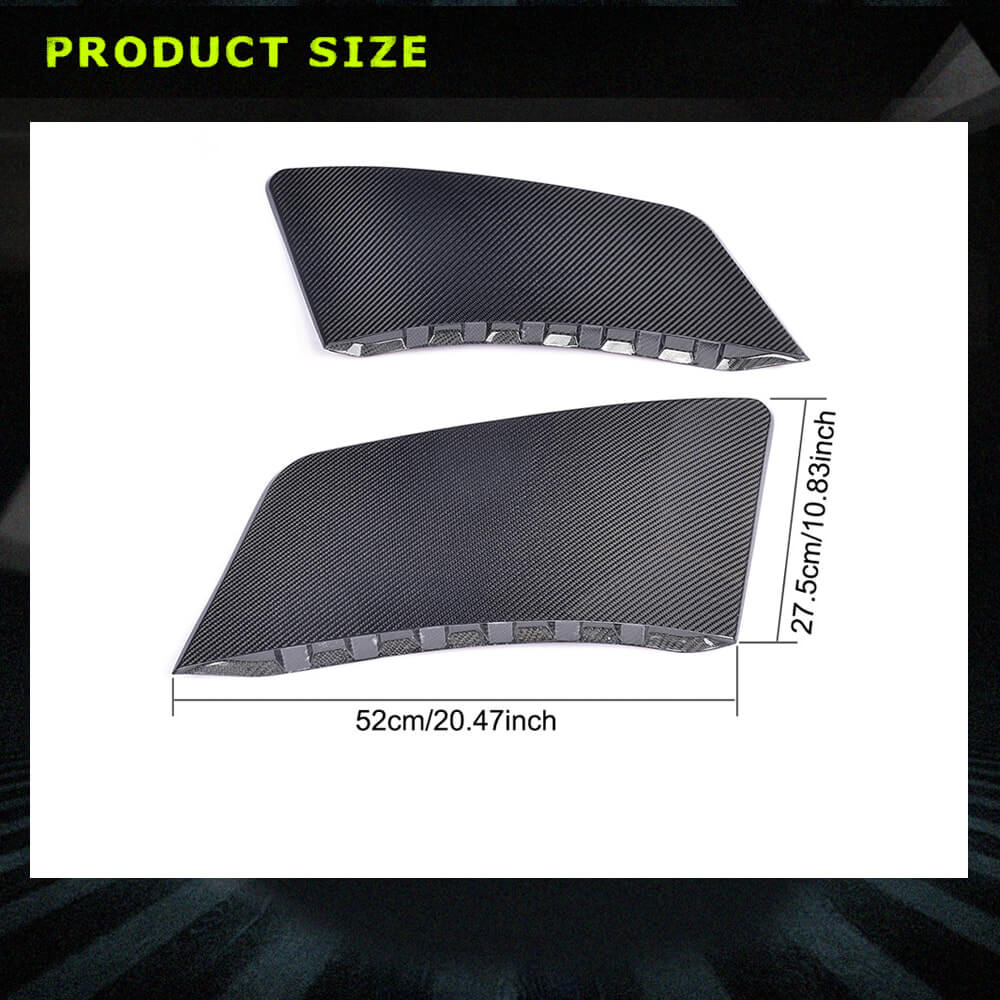 Fits for Ford Mustang GT Coupe 2-Door 2015-2017 Carbon Fiber Rear Quarter Panel Fender Scoop 2pcs