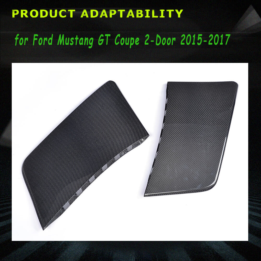 Fits for Ford Mustang GT Coupe 2-Door 2015-2017 Carbon Fiber Rear Quarter Panel Fender Scoop 2pcs