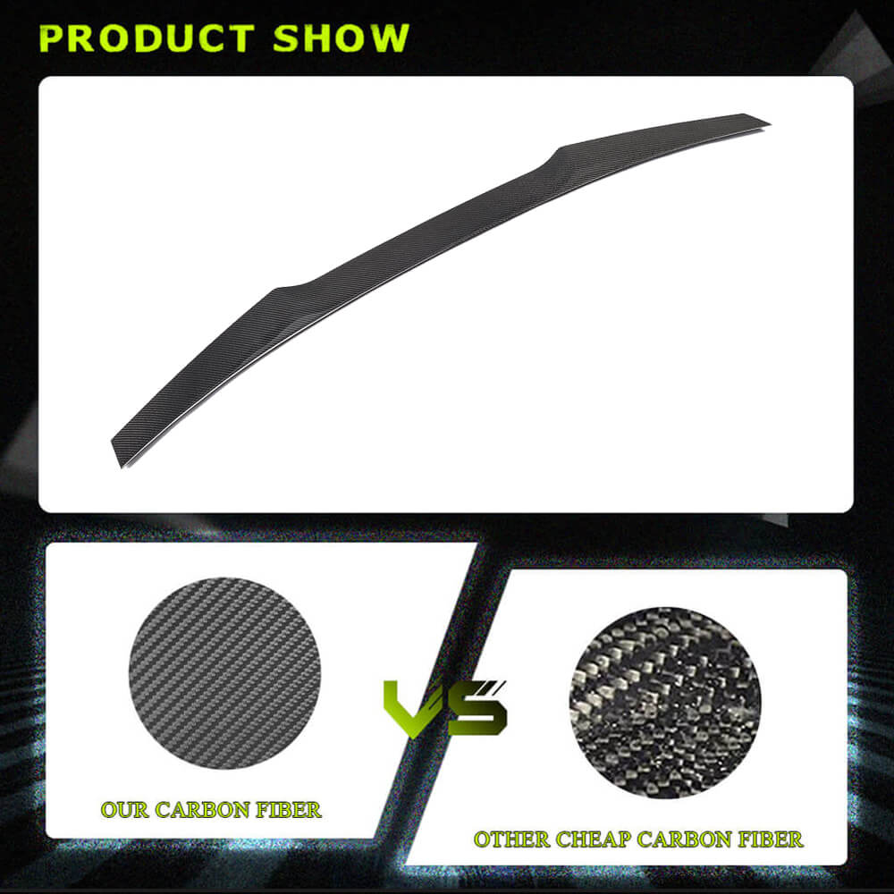 Fits for Ford Mustang GT Coupe V6 V8 Shelby GT350 2015-2017 Carbon Fiber Rear Spoiler