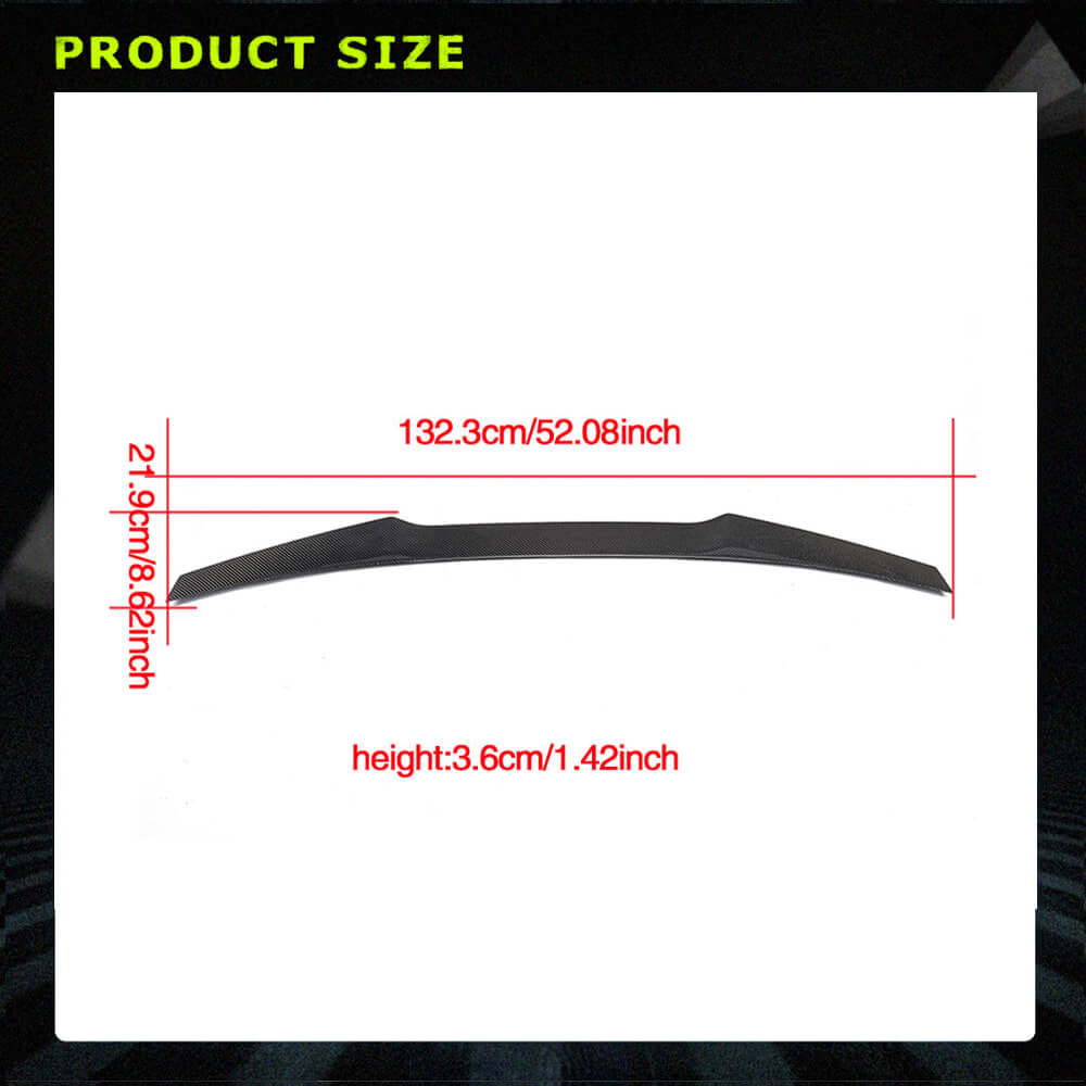 Fits for Ford Mustang GT Coupe V6 V8 Shelby GT350 2015-2017 Carbon Fiber Rear Spoiler