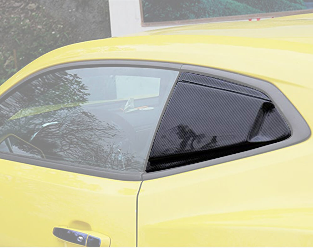 Fits for Chevrolet Camaro Carbon Fiber Rear Window Scoop Side Louvers Air Vent Cover