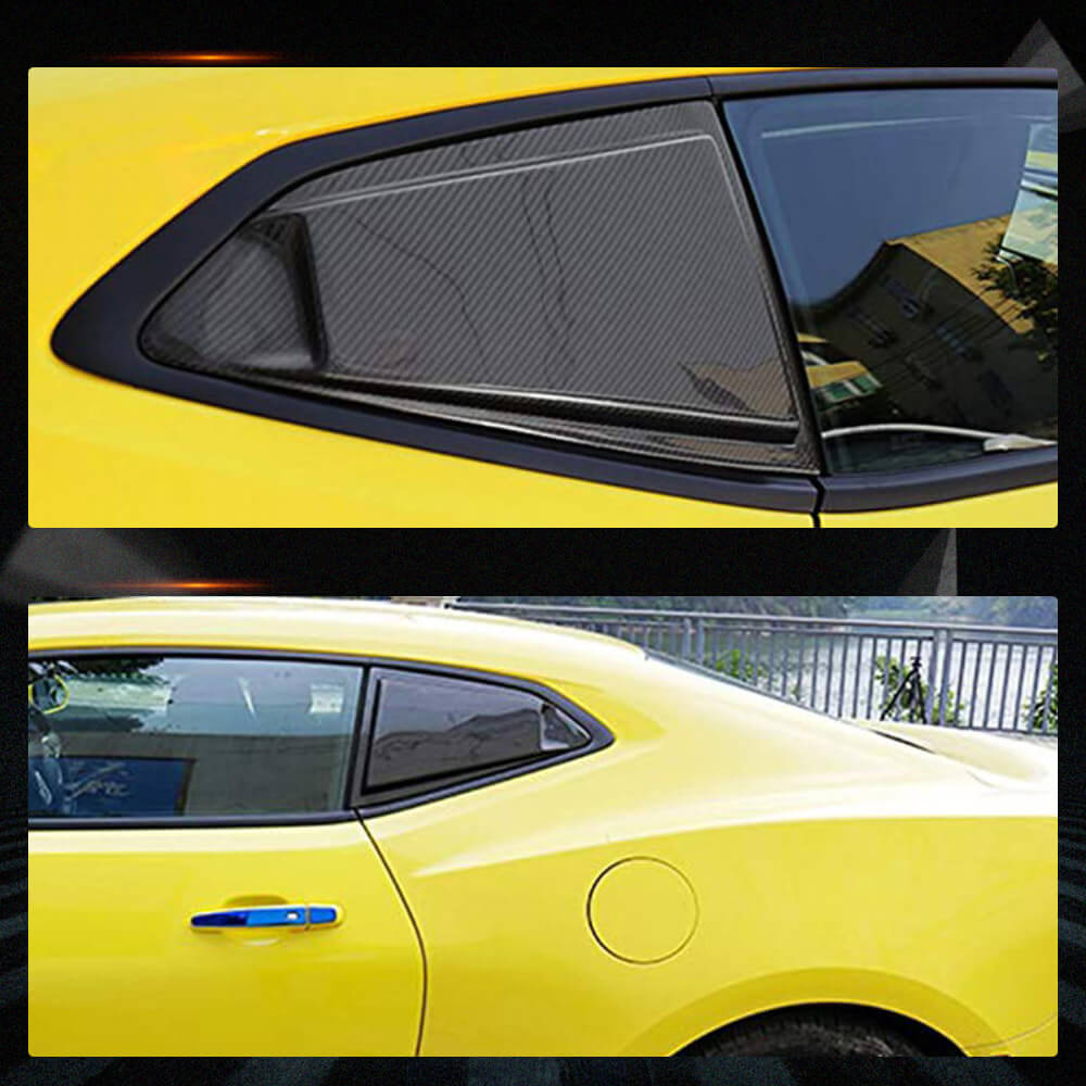 Fits for Chevrolet Camaro Carbon Fiber Rear Window Scoop Side Louvers Air Vent Cover