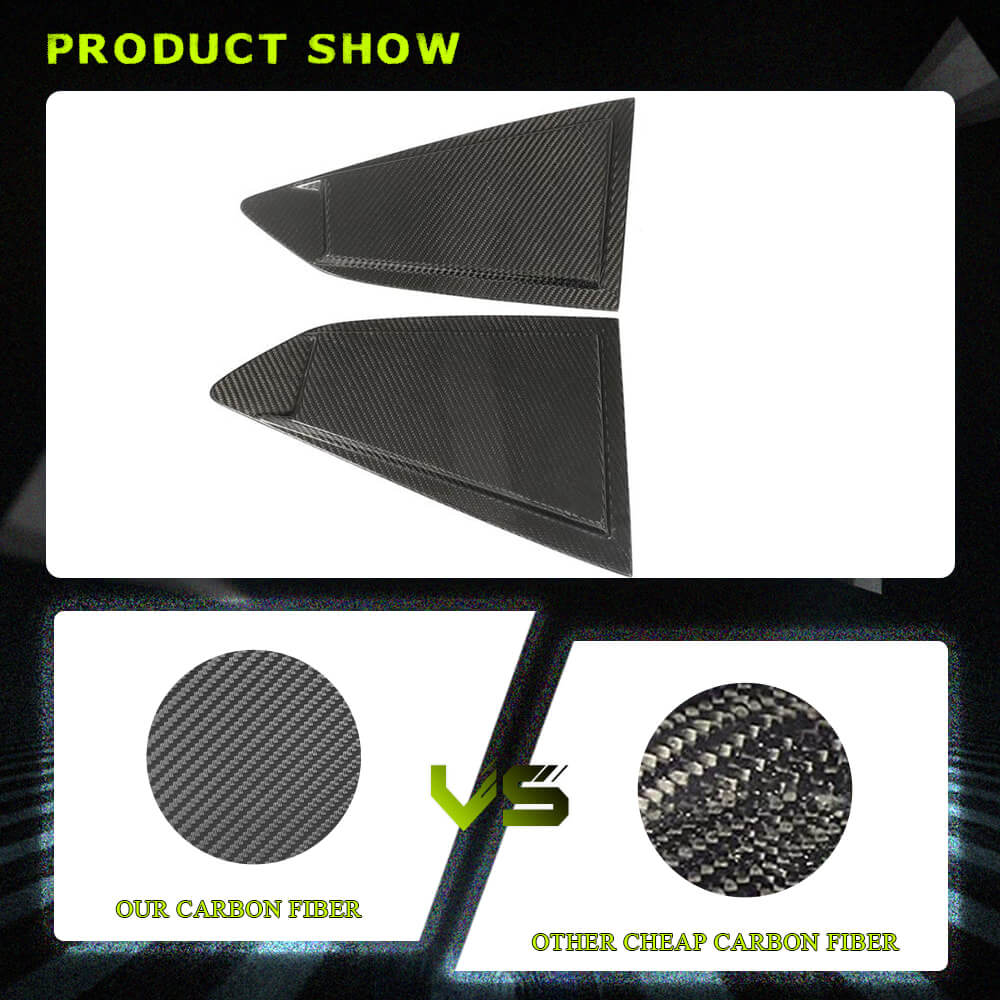 Fits for Chevrolet Camaro Carbon Fiber Rear Window Scoop Side Louvers Air Vent Cover