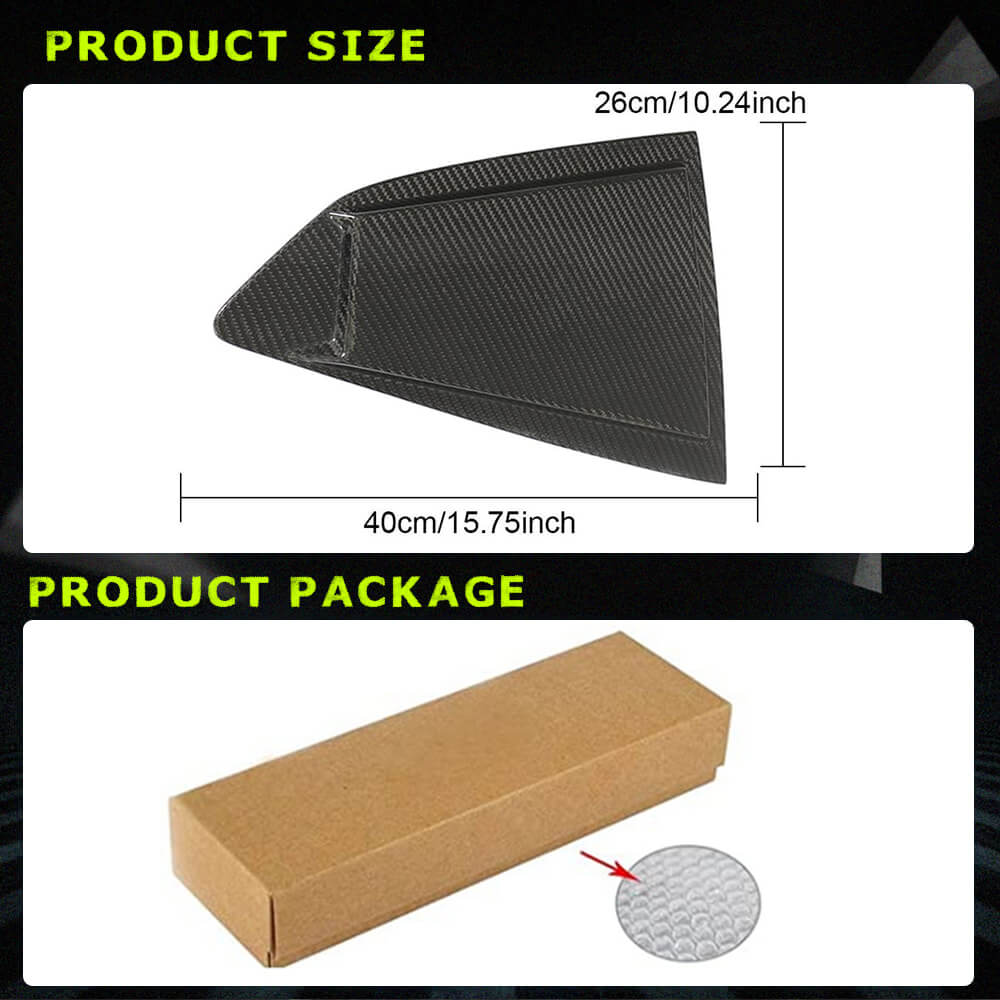 Fits for Chevrolet Camaro Carbon Fiber Rear Window Scoop Side Louvers Air Vent Cover