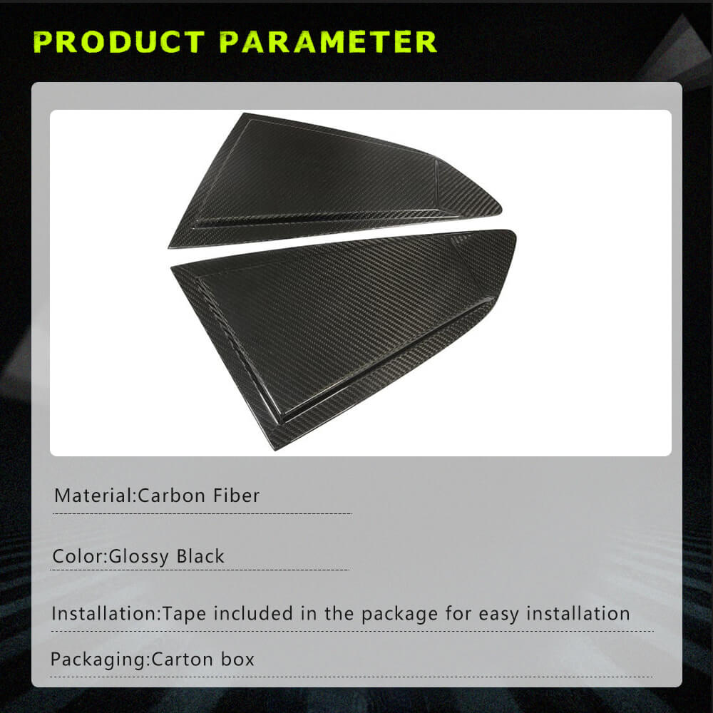 Fits for Chevrolet Camaro Carbon Fiber Rear Window Scoop Side Louvers Air Vent Cover