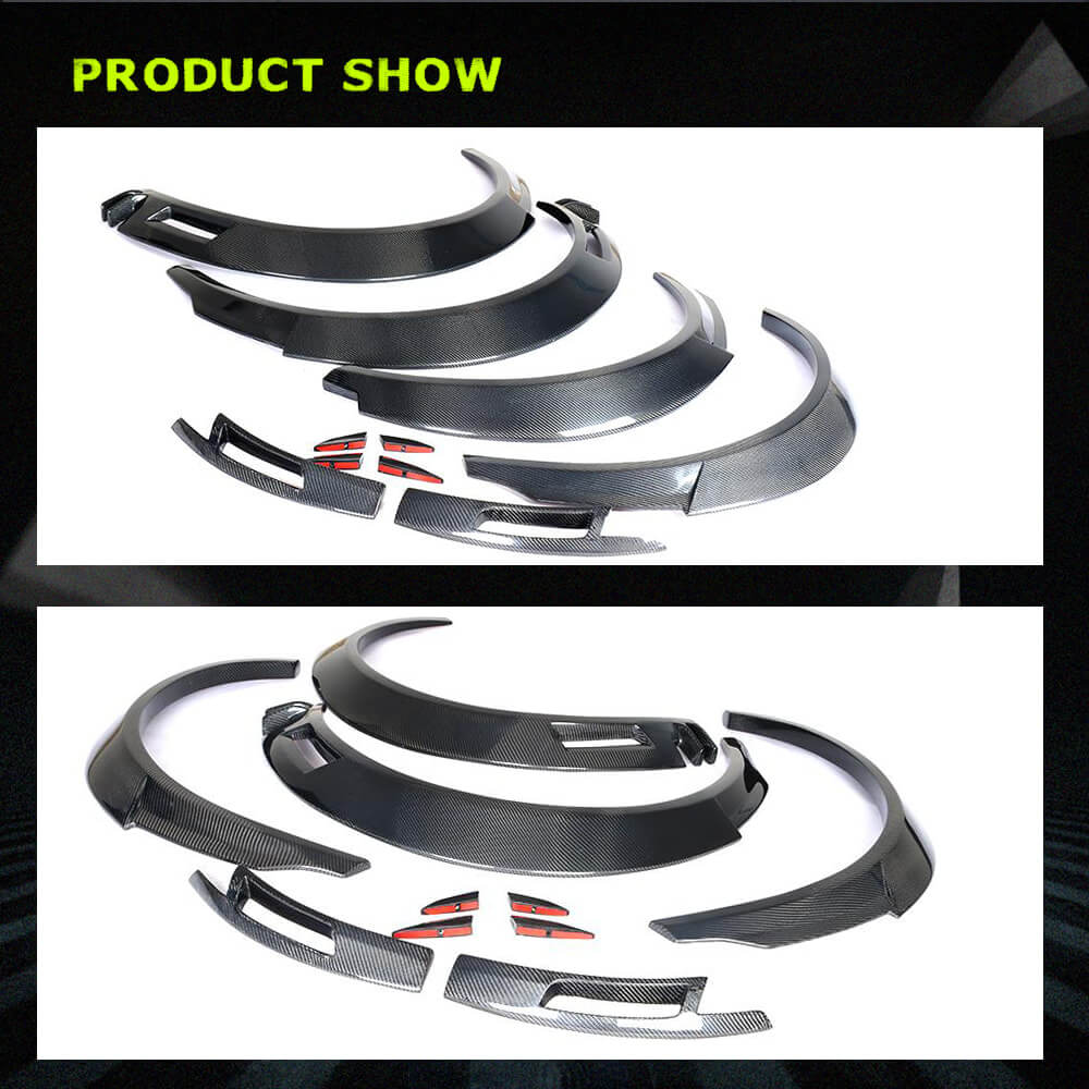 Fits for Chevrolet Camaro Carbon Fiber Wheel Arches Fender Flare Trims