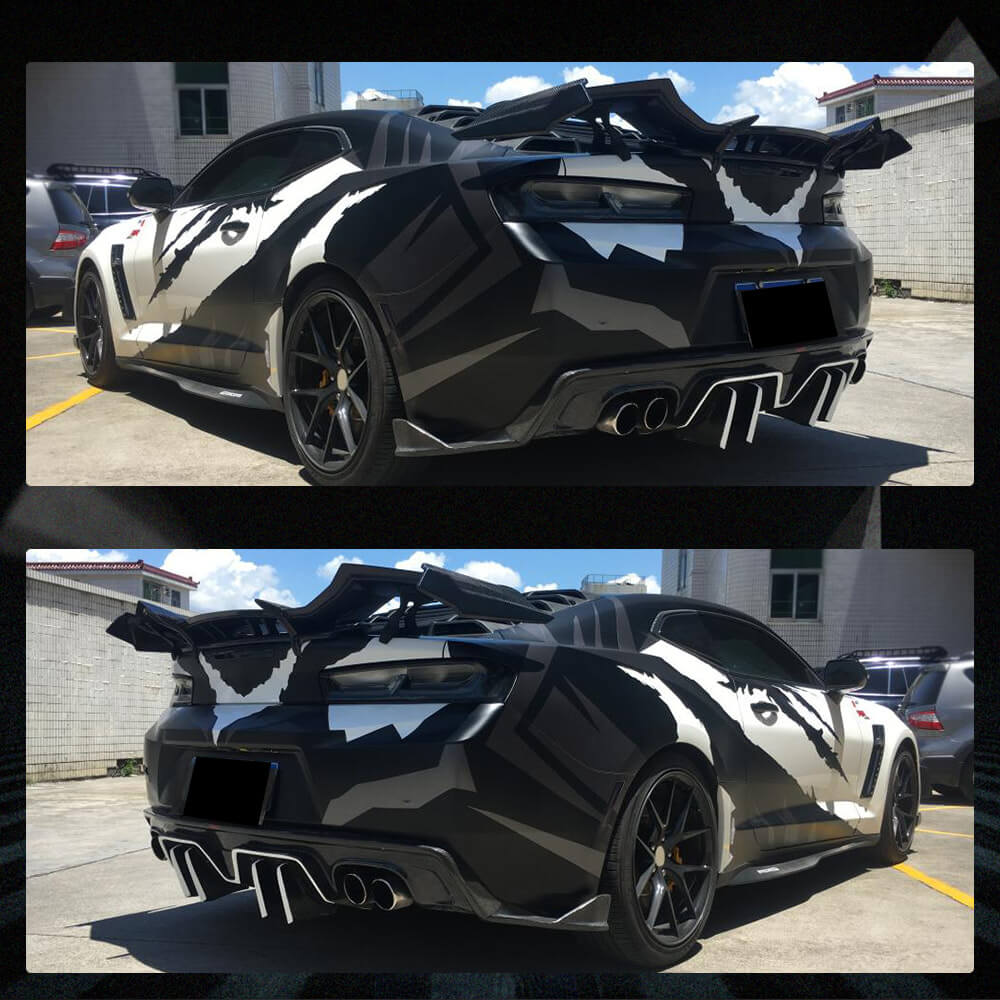 Fits for Chevrolet Camaro Coupe Carbon Fiber Rear Trunk Spoiler Wing Lip