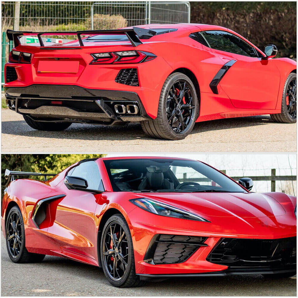 Fits for Chevrolet Corvette C8 Carbon Fiber Rear Trunk Spoiler Wing Lip