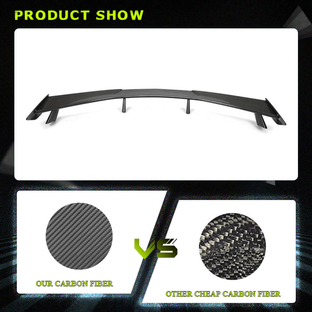 Fits for Chevrolet Corvette C8 Carbon Fiber Rear Trunk Spoiler Wing Lip
