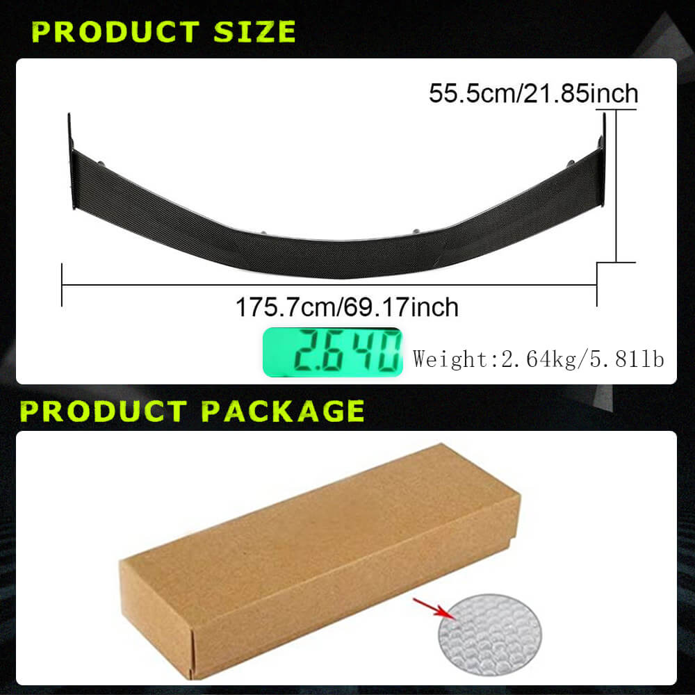 Fits for Chevrolet Corvette C8 Carbon Fiber Rear Trunk Spoiler Wing Lip